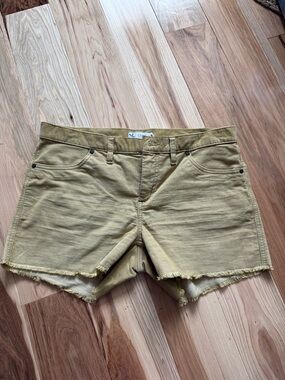 Carve Designs Olive Green Corduroy Waistband Shorts